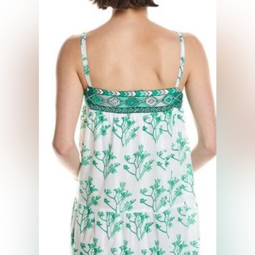 NWT Ro's Garden By Anthropologie Natasha Hand Painted Floral Print Tiered Maxi - Picture 6 of 9